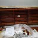 Outdoor Wooden Porch Swing 4Ft Patio Porch Swing Bench 800 LBS Load-Bearing Capacity Swing Chair Two-Person Seating with Adjustable Hanging Chains, Durable Swing Bench for Courtyard, Garden, Backyard (24"D x 48"W x 20"H)