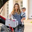 AIXIANG Baby Diaper Caddy Organizer, Portable Nursery Essentials Storage Diaper Caddy for Newborn Boy and Girl (Grey)