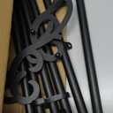 Senneny Christmas Stocking Holder Stand with 10 Hooks, Classic Metal Art Stocking Holder Stand Hangers - Easy Assembly and Stand, Black