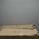 DUMOS Criss Cross Chair Legged Office Wide Comfy Desk Seat, No Wheels Armless Computer Task Seating, Swivel Comfy Vanity Fabric Modern Home Height Adjustable (Warm Beige)