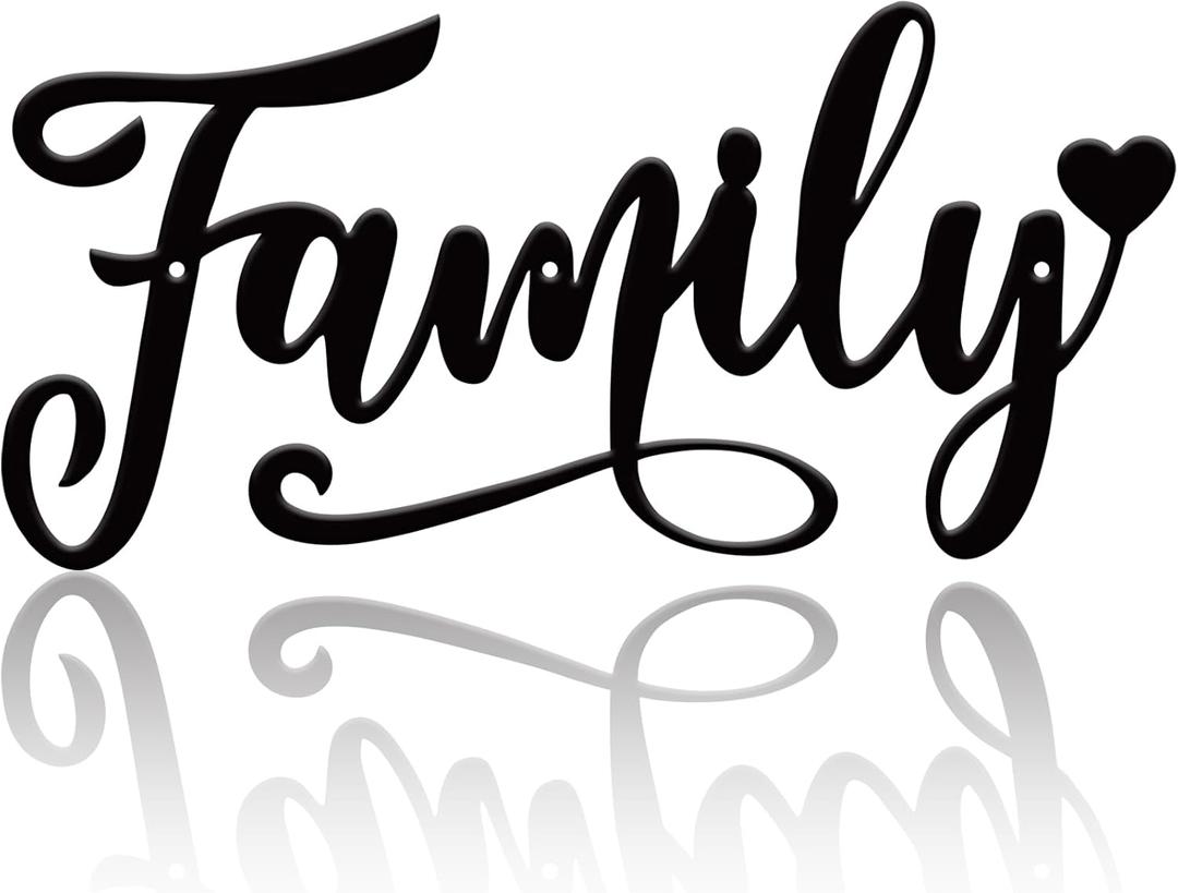 Prrivnix Family Wall Decor 16x7.76 Inch Black Family Wall Decoration for Living Room Families Decor for Wall Home Decor Personalized Gifts Modern Farmhouse Wall Decor Signs