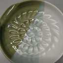 Ceramic Spoon Rest Cooking Spoon Holder for Stove Top, Modern Farmhouse Kitchen Decor for Multiple Utensil, Ladles Tongs Spatula - Gradient Green