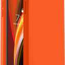 Vooii for iPhone SE Case 2022/3rd/2020,iPhone 8/7 Case, Upgraded Liquid Silicone with [Flat Edges] [Camera Protection] [Soft AntiScratch Microfiber Lining] Phone Case for iPhone SE  Neon Orange