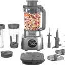 Ninja Blender & Food Processor Combo, Foodi Power Blender System for Smoothies, Bowls, Spreads & Shakes, 6 Functions, 72-oz Pitcher, To-Go Cups, Silver, SS401 (1600 Peak Watts)