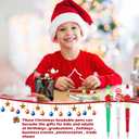 Gueevin 150 Pcs Christmas Beadable Pen 20 Sets DIY Christmas Pens Bulk with Focal Silicone Beads Making Kit Gift Acrylic Beaded Ballpoint Diamond Spacer Charms for School Kids Office Classroom Supply