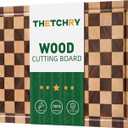 End Grain Cutting Boards for Kitchen, Wooden Cutting board, Acacia Wood Chopping Board with Juice Groove & Handle, Butcher Block for Meat, Bread & Fruit, 14"L x 11"W x 0.8"Th