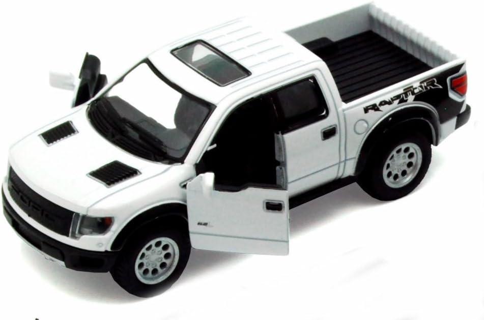 KiNSMART 2013 Ford F-150 SVT Raptor Supercrew White 1:46 Scale 5" Die Cast Metal Model Toy Truck