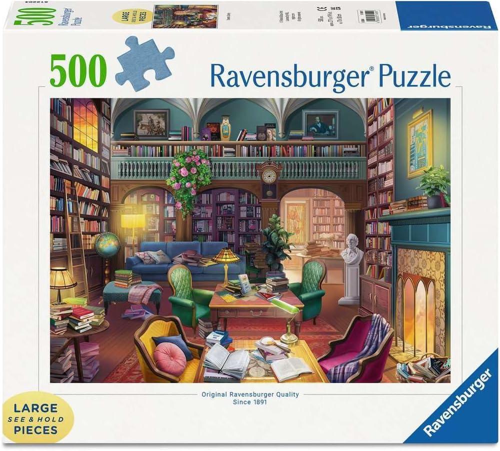 Ravensburger - Dream Library - 500 Piece Large Format Jigsaw Puzzle - Beautiful Colors and Intricate Details - Premium Quality - Puzzles for Adults