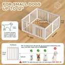 Dog Playpen Indoor,Puppy Playpen,White 23.6" H, 8 Panels
