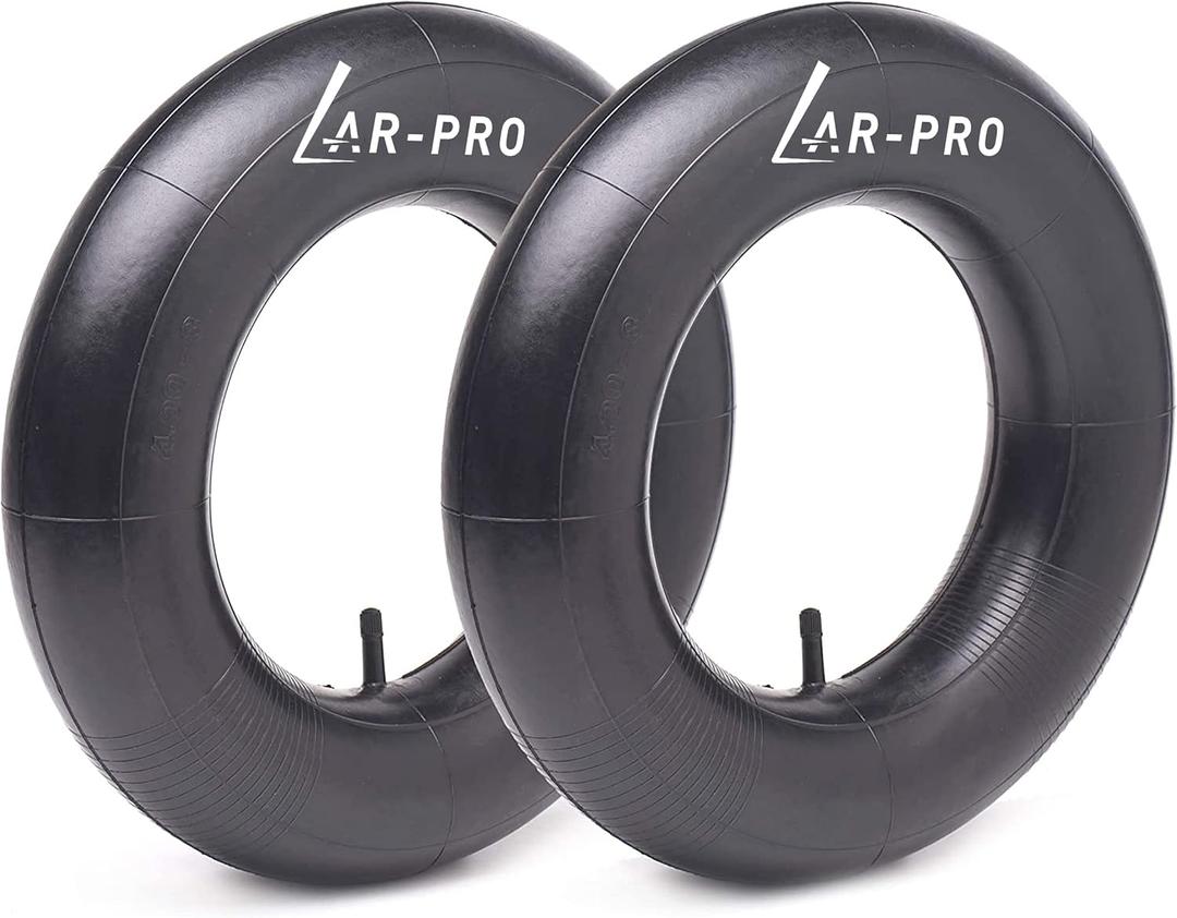 AR-PRO 4.80/4.00-8" Heavy Duty Replacement Inner Tube with TR-13 Straight Valve Stem (2-Pack) - for Wheelbarrows, Mowers, Hand Trucks and More