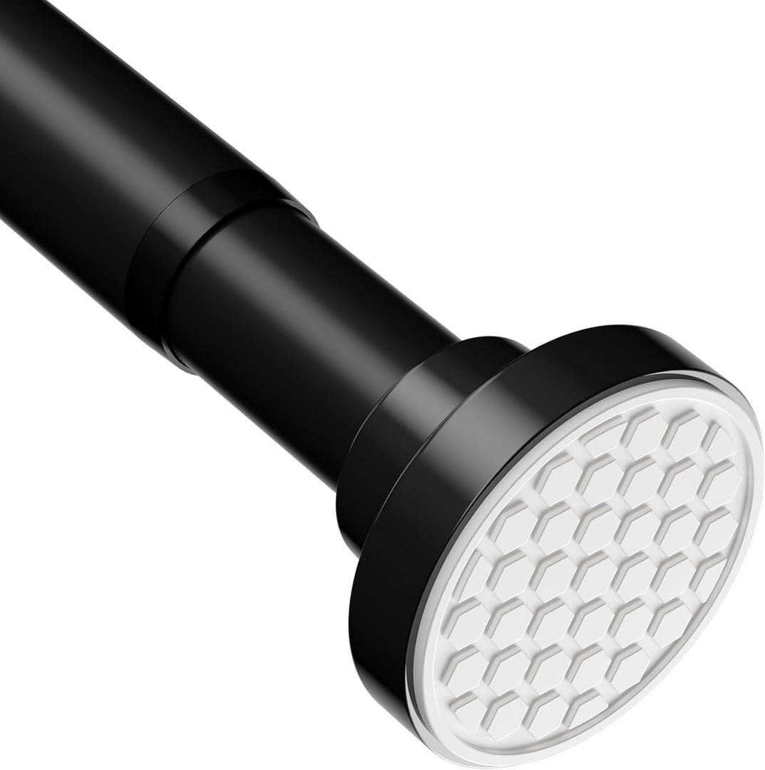 AIZESI Heavy Duty Tension Curtain Rod 40-78" Adjustable No Drill, Black