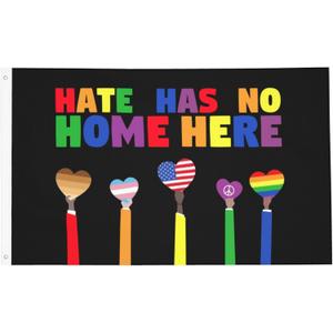 Gay Pride Flag 3x5 Foot LGBT Rainbow Flags with Brass Grommets Nylon Outdoor Waterproof Banner (Pride-7, 36x60)
