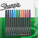 Sharpie Felt Tip Pens, Fine Point Pens (0.4mm), Felt Tip Markers, Assorted Colors, 12 Count - Journaling, Art, Drawing, Markers