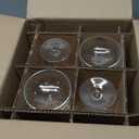 Libbey Paneled Cocktail Coupe Glasses, 8.5 Oz Fine Ribbed Line Coupe Glasses Set of 4, Dishwasher Safe Cocktail Martini Glasses