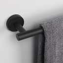 TocTen Bath Towel Bar - Thicken SUS304 Stainless Steel Bathroom Towel Holder, Towel Rod for Bathroom Heavy Duty Wall Mounted Towel Rack Hanger (12IN, Black)