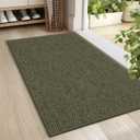 LEKEEPGO Door Mat Indoor Entrance, Indoor Door Mat, 24"x36", Olive Green