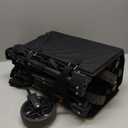 Collapsible Wagon Cart with Wheels Foldable - Folding Utility Heavy Duty Wagons Carts for Grocery Sports Garden Shopping Camping Wheelbarrows (Black, 120L)