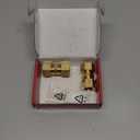 12PCS 1/4" Tube OD x 1/4" Tube OD Connector Fitting, Compression Pipe Straight Union Connector, Brass Pipe Adapter (0.25 Inch)