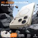 2 x Magnetic for iPhone 17 Pro Case, [Matte Solid Color] [Full Camera Protection] Protective Case for iPhone 17 Pro - Milky White