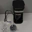 Small Single Serve Coffee Maker, Fast Brew One Cup Coffee Machine for K Cup and Grounds, 6 to 12 oz. Brew Sizes, Capsule Coffee Machine with Descaling Reminder and Viewing Tank, Black (9.45 Inches)