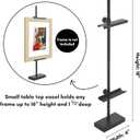 Americanflat 18" Adjustable Tabletop Easel Stand for Picture Frames up to 10x8 - Ideal Picture Frame Stand to Display Art, Signs, or Photos - Use Easel Stands for Home or Events - Black