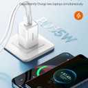 THREEKEY 35W USB C Wall Charger, Dual USB Port Block,Type C Charger Fast Charging Power Adapter Compatible with iPhone 16/15/14/13/12/11/X,Samsung Series,Moto,iPad,MacBook, White