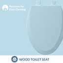 Bemis 1500EC 464 Dresden Blue Elongated Molded Wood Toilet Seat with Easy-Clean & Change Hinge, 1 Pack