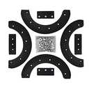 302565MA 302565 Rubber Paddle Kit - by Braveboy, Replacement for 20" 21" 22" Craftsman/Murray Noma /57121MA 1687312SM Snow Thrower Fits Model 536.88150 536.885213 536.881501 & More