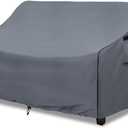 Outdoor 3-Seater Loveseat Cover,600D Heavy Duty 100% Waterproof Patio Sofa Cover,Furniture Covers for Sofa and Loveseat,79W x 38.5D x 35H Inches,Grey.