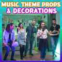 Inflatable Microphones for Parties - (Pack of 24) 10-inch Neon Colors Blow Up Microphone for Kids & Adults, Party Favors, Giveaways, DJ-Props, Photo-Booth, Birthdays, Dance, Sing, Concert Decorations