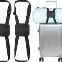 Luggage Bungee Luggage Straps for suitcasesBag Bungee for LuggageAdjustable Size Luggage Straps and Elastic Travel Accessories- 2 Pack (Black-2)