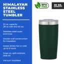 12 Ct of 20 Oz Two-Tone Himalayan Stainless Steel Tumblers with Lid – Dark Green – Customizable Insulated Cups for Water, Coffee, Hot & Iced Drinks – Great for DIY, Events, Work