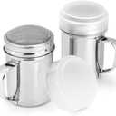 Accmor 2 Pack Powdered Sugar Shaker Duster, Cinnamon Shaker Flour Sifter, Fine Mesh Stainless Steel Dredge for Baking Soda Flour Cinnamon Cocoa