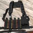 6 Packs 6 Rounds Buttstock Shell Card Holder | 12/20 Ga Side Saddle Shell Carrier for Rifle Shotgun Cartridge | with Molle Utility Pouch Hook and Loop