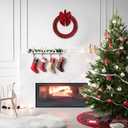 15.5 Velvet Christmas Wreath Front Door Red Wreaths Christmas Decorations Indoor Artificial Decor for Party Red Wreath