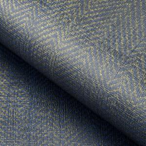 FunStick 24"x200" Dark Blue and Gold Grasscloth Peel and Stick Wallpaper Textured Geometric Grass Cloth Wallpaper Rolls for Bedroom Walls Waterproof Self Adhesive Contact Paper for Cabinets Shelves