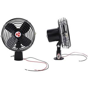Aramox 12V RV Quiet Cooling Fan 2 Speed Switch Heavy Duty Metal Car Fan for Truck RV Car Boat Bus (8 inch)
