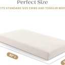 Delta Children CleanEarth Certified Organic Crib and Toddler Mattress – GOTS Certified, Non-Toxic Breathable Baby Mattress - Regulates Temperature