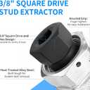 Damaged Bolt Extractor and Stud Remover Tool, Manual Grip Mechanism for 1/4" to 1/2" Broken, Stripped, Rounded or Rusted Bolts
