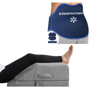 KingPavonini Back Ice Pack and Adjustable Leg Elevation Pillow