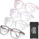 OXG 4 Pack Anti-Fog Safety Glasses, Z87.1+ Stylish Safety Goggles - Blue Light Blocking Protective Eyewear for Nurse