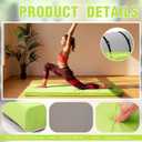 Lyrow 3 Inch Thick Yoga Mat, 72 x 24 Inch Cushioned Foam Floor Mat with Carry Strap, Non Slip PU Leather Workout Pad for Pilates, Stretching, Restorative Yoga and Home Gym