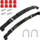 Heavy Duty Rear 3-Leaf Springs Kit for Club Car DS 1981-Up Electric & Gas Golf Cart, Replaces OEM #102006501 1014675 1011149 1012618 Included Bushings Sleeves and U Bolt, Provide Comfort Ride