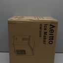 Aeitto Ice Maker Countertop 26lbs/24H, Ice Machine 8 Ice Cubes Ready in 6 Mins, 2 Sizes of Bullet Ice Portable Ice Makers with Basket & Scoop, Auto Self-Cleaning for Home/Kitchen/Office Stainless