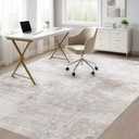 Washable Rug 10x14 Area Rugs for Living Room: Modern Abstract Neutral Soft Carpet for Bedroom Dining Room Under Kitchen Table Home Office Decor - Brown Grey
