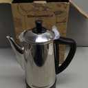 Elite Gourmet 12-Cup Electric Coffee Percolator, Dishwasher Safe Stainless-Steel Filter, Lid & Tube, Keep Warm, 360° Swivel Base Cord-less Serving, Stainless-Steel
(Black)