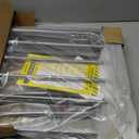 Regalo Safety 29-49" Easy Step Extra Wide Baby Gate for Doorways & Bottom of Stairs, Pressure Mounted Safety Gate with Door for Babies, Toddlers & Pets, Platinum