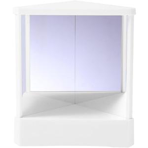 Non-Reversing Mirror with Real Image Reflection - Beveled Standing Cosmetic Inverted Mirror for Makeup, Hair Styling, Grooming, Facial Correction (White)
