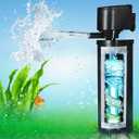 400GPH Fish Tank Filter, UV Aquarium Filter for 55-150 Gallon Turtle Tank Filter Powerful Internal Pump for Cold Plunge Saltwater Cloudy Water Clear and Algae Green Killing Machine