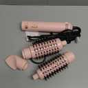 Rotating Blow Dryer Brush,3 in 1 Rotating Hair Dryer Brush Spinning with Detachable Brush(2" & 1.5"),3 Heats and 2 Speeds Spin Hot Air Brush for Curl,Straight